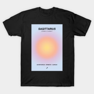 Sagittarius Aura Zodiac Sign Astrology Art T-Shirt